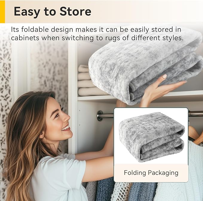 Washable Area Rugs 5'x7' Non-Slip Modern Abstract Soft for Living Room Entryway Bedroom Nursery, Print Pattern, Gray White Grey