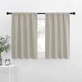NICETOWN Blackout Curtains for Living Curtains, Room Darkening Window Curtain Panels, Easy-Care Solid Thermal Insulated Draperies/Drapes for Daughter Room (Natural, 2 Panels, 34 by 30)