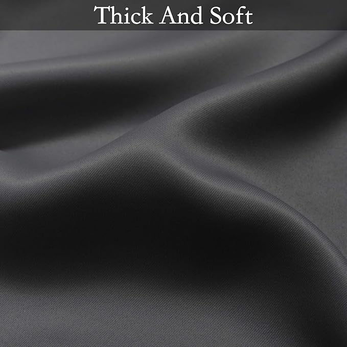 SimpleHome Ombre Room Darkening Curtains for Bedroom, Gradient Black to Grey White Light Blocking Thermal Insulated Grommet Window Curtain/Drapes for Living Room,2 Panels, 52x84 inches Length
