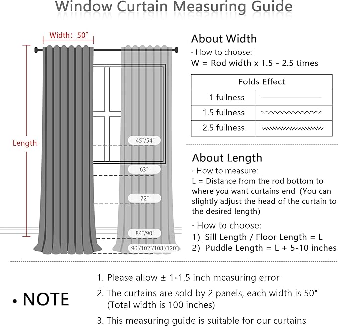MYSKY HOME Living Room Curtains for Windows 108 Inch Long Light Filtering Sliding Door Semi Sheer Curtain Extra Long Floor Length Drapes Farmhouse Boho Privacy Back Tab, 50" Wide, Terracotta, Set of 2