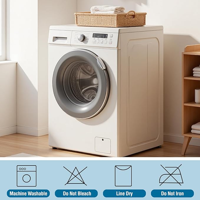 H.VERSAILTEX Super Stretch Individual Seat Cushion Covers - Sofa Couch Cushion Slipcover Sets - Thick Jacquard Textured Twill Fabric - Large (2 Piece, Porcelain White)