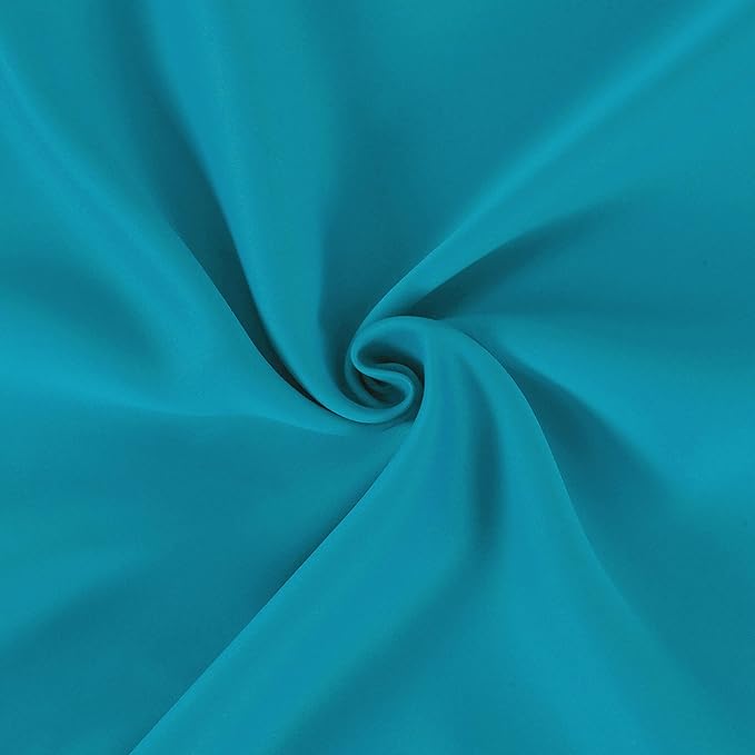 LEMOMO Teal Blackout Curtains 34 x 84 Inch Length/Set of 2 Curtain Panels/Thermal Insulated Room Darkening Blackout Curtains for Bedroom