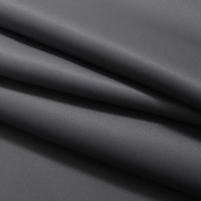 Yakamok Greyish White and Black Ombre Curtains for Bedroom, Light Blocking Gradient Color Drapes, Room Darkening Thermal Insulated Grommet Window Curtains for Living Room(Black, 2 Panels, 52x84 Inch)
