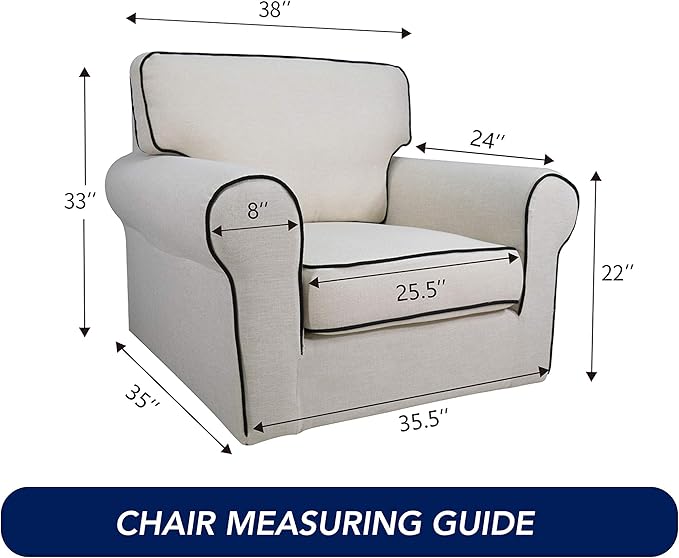 PureFit Super Stretch Chair Sofa Slipcover – Spandex Non Slip Soft Couch Sofa Cover, Washable Furniture Protector with Non Skid Foam and Elastic Bottom for Kids, Pets （Chair, Brown）