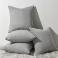 Topfinel Decorative Grey Throw Pillow Covers Cushion Cases, Set of 4 Soft Velvet Modern Double-Sided Designs, Mix and Match for Home Decor, Pillow Inserts Not Included (20x20 inch)