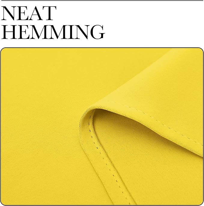 NICETOWN Bright Yellow Curtains 108" Long for Office, 55" Wide, 2 Pieces, Dining Room, Guest Room, Sound Reducing Heat and Cold Block Curtain Panels for Modern Room Decorative