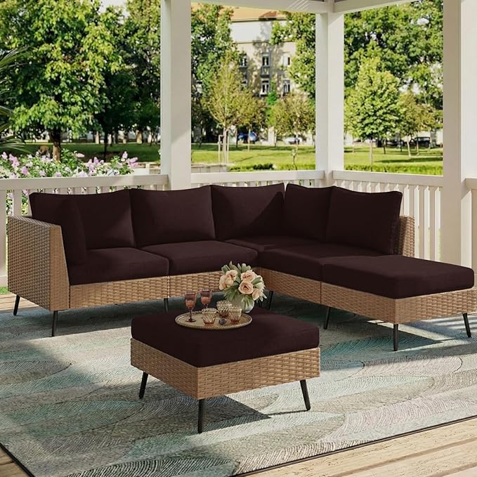 hyha Milk Silk Couch Cushion Covers, Soft Magic Sofa Covers Washable for Cushion Couch, Stretch Sectional Outdoor Cushion Covers for Patio Furniture with Elastic Bottom(Small, Chocolate)