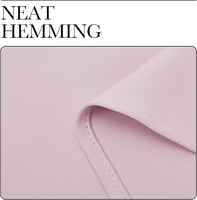 NICETOWN Blackout Curtains for Living Curtains, Baby Pink, 2 Panels, 42 by 72, Room Darkening Window Curtain Panels, Easy-Care Solid Thermal Insulated Draperies/Drapes for Daughter Room