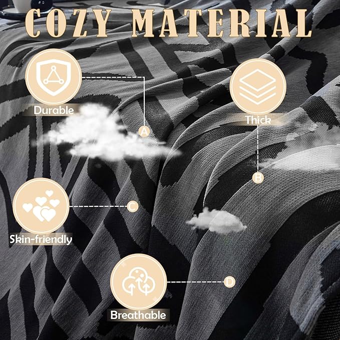 HANDONTIME Boho Geometric Couch Covers for Sofa Pet Friendly Dark Grey and Black Sofa Covers Washable Chenille Couch Blanket Cover for 3 Cushion Couches Pet Protector Furniture Cover Soft, 71" X 134"