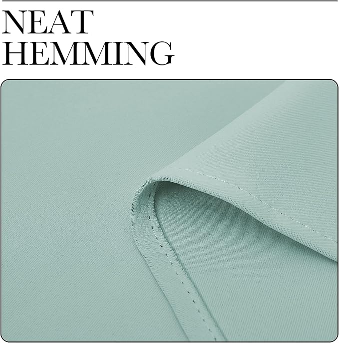 NICETOWN Aqua Blue Blackout Curtains - 120" Long for Office, Dining Room, Guest Room - 55" Wide by 120" Long, 2 Pieces - Sound Reducing, Heat and Cold Block Curtain Panels for Modern Decor