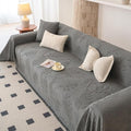 HANDONTIME Washable Couch Covers for Sofa Boho Couch Covers for 3 Cushion Sofa Pet Friendly Grey Chenille Jacquard Couch Protector for Dogs Plant Branch Sectional Cover Sofa Slipcovers, 71" X 150"