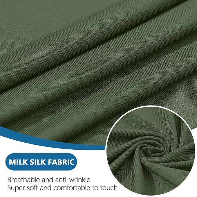 hyha Milk Silk Couch Cushion Covers, Soft Magic Sofa Covers Washable for 2 Cushion Couch, Stretch Sectional Outdoor Cushion Covers for Patio Furniture with Elastic Bottom(Medium, Bronze Green)