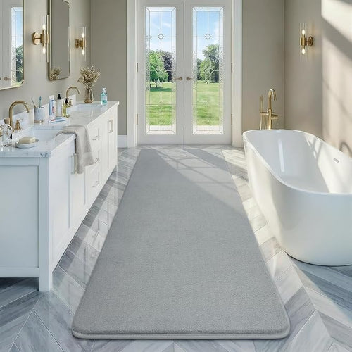 Amearea Modern Soft Hallway Runner Rug, 3x8 Feet Area Rug Runners for Hallways, Washable Runner Rugs, Non Slip Memory Foam Rug Grey Runner Rugs Carpet for Entrance Kitchen Kids Room Decor