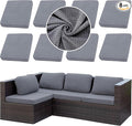 Outdoor Cushion Covers Set,8PCS Patio Furniture Couch Seat Slipcovers, Replacement for Sofa Sectional Chair(Cover，Only)