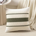 Fancy Homi Set of 1 Boho Olive Green Big Decorative Throw Pillow Cover 24x24 Inch for Couch Bed Bedroom, Aesthetic Modern Organic Farmhouse Room Decor, Soft Cotton Accent Macrame Woven Cushion Case