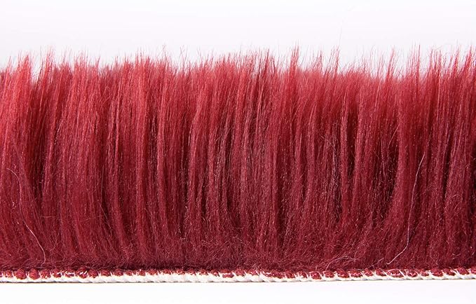 Ashler faux fur rug, Fluffy Shaggy Area Rug Ultra Soft 3 x 5 Feet Rectangle Fur Rug Deep Red Fuzzy Rug Machine Washable Shag Rug, Nursery Decor Throw Rugs for Bedroom, kids room, Living Room