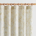 jinchan Floral Curtains 90 Inch Length Mustard Yellow Flower Linen Farmhouse Curtain for Living Room French Country Vintage Curtain Rod Pocket Curtains Set 2 Panels Floral Printed