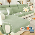 Soothing Home Sofa Covers, Sofa Hero Covers, Wear-Resistant Universal Couch Covers Washable Stretch Sectional Couch Cushion Covers (Light Green,Back Cover M)
