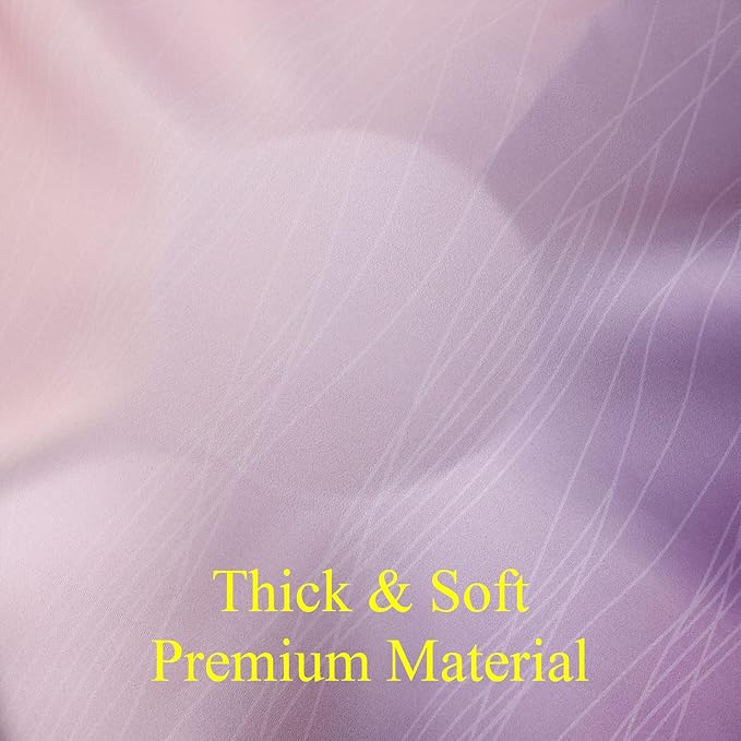 Estelar Textiler Ombre Pink and Purple Blackout Curtains 72 Inch Length 2 Panels, Full Light Blocking Curtains for Bedroom, Grommet Thermal Insulated Gradient Drapes for Living Room, 42x72 Inch