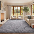 9x12 Ft Extra Large Shag Rugs for Living Room, Ultra Soft Fluffy Furry Area Rugs for Bedroom Indoor Floor, Aesthetic Carpet for Kids Home Decor (Light Grey)