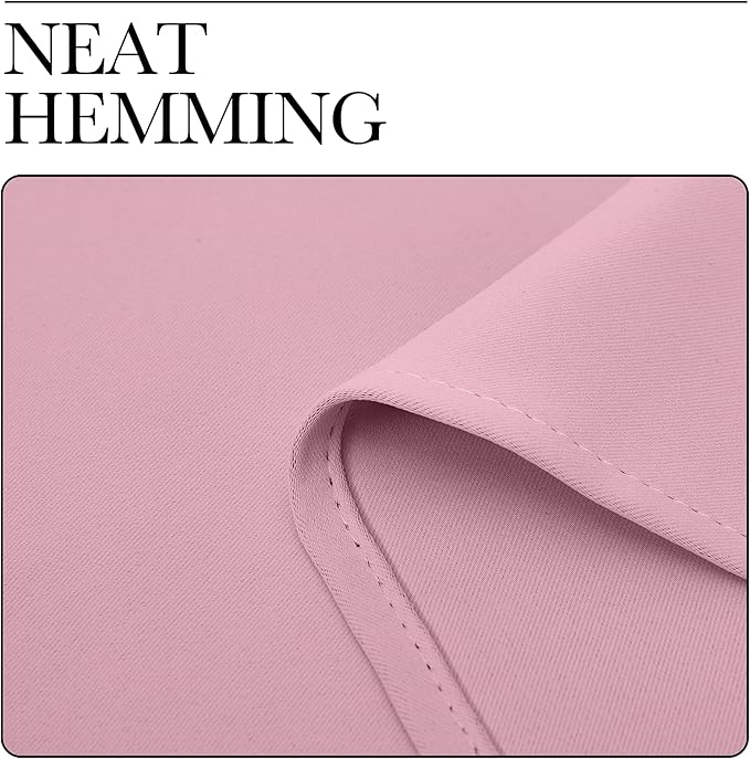 NICETOWN Blackout Curtain Panels for Bedroom, Rouge Pink, 2 Panels, W70 x L63-inch, Grey, Thermal Insulated Grommet Top Blackout Draperies and Drapes for Basement