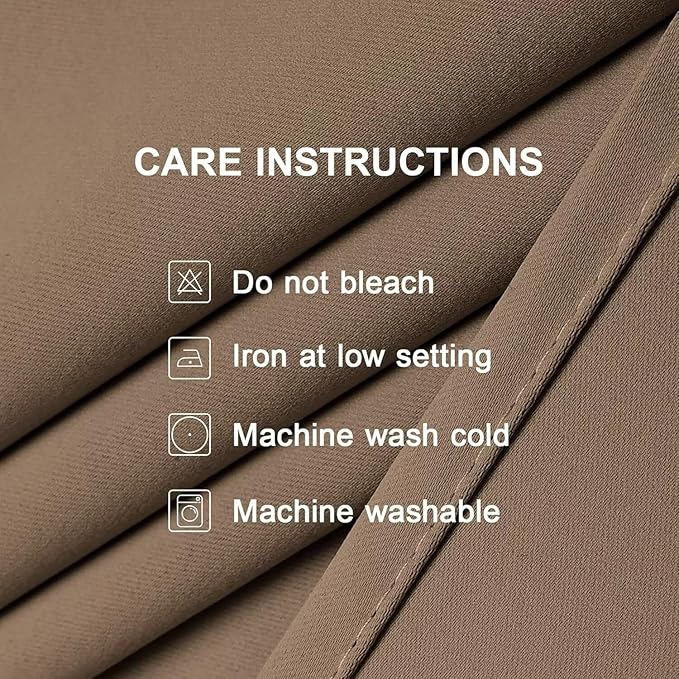 Joydeco Blackout Curtains for Bedroom 90 inch Long 2 Panels, Thermal Insulated Room Darkening Curtains with Grommets, Soft Window Drapes for Living Room (W52 x L90 Inch, Khaki)