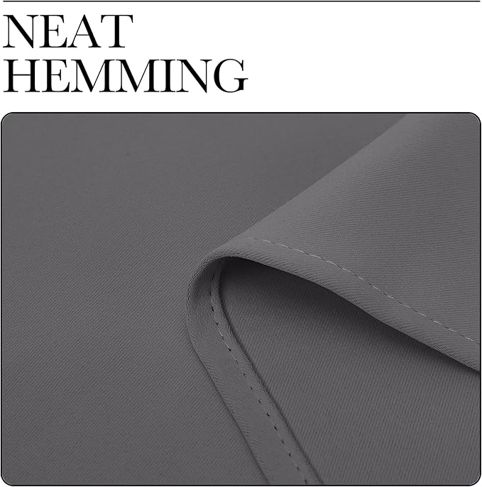 NICETOWN Grey Window Curtains for Bedroom - Home Decoration Thermal Insulated Rod Pocket Blackout Blinds & Drapes for Small Windows (Gray, 2 Panels, W34 x L63 -Inch)