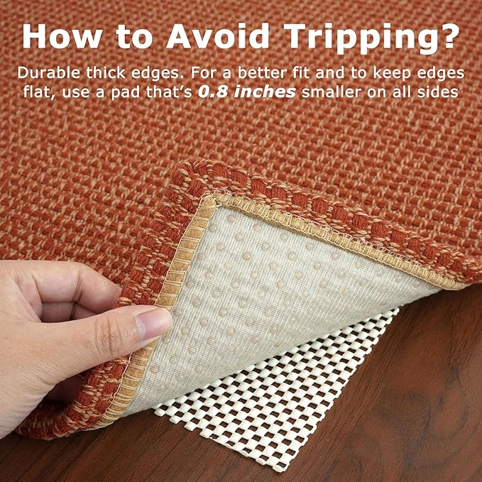 KOZYFLY Runners for Hallways 2x7 ft Washable Kitchen Runner Non Slip Rubber Backed Hall Runners Cotton Entryway Runner Rugs Floor Carpet for Indoor Backdoor Bedroom Kitchen, Orange/Tan