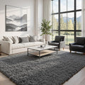 6x9 Area Rugs for Living Room Rug: Soft Fluffy Shag Gray Rugs for Bedroom, Non-Slip Large Fuzzy Plush Rug Indoor Floor Carpet for Nursery Kids Boys Girls Room, Dorms, Playroom, Modern Home Decor