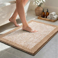36x24 Large Bathroom Rugs Washable Non Slip, Beige Bath Mat for Bathroom Floor Tub, Soft Absorbent Quick Dry Mats for Shower, Bathtub,Home Decor