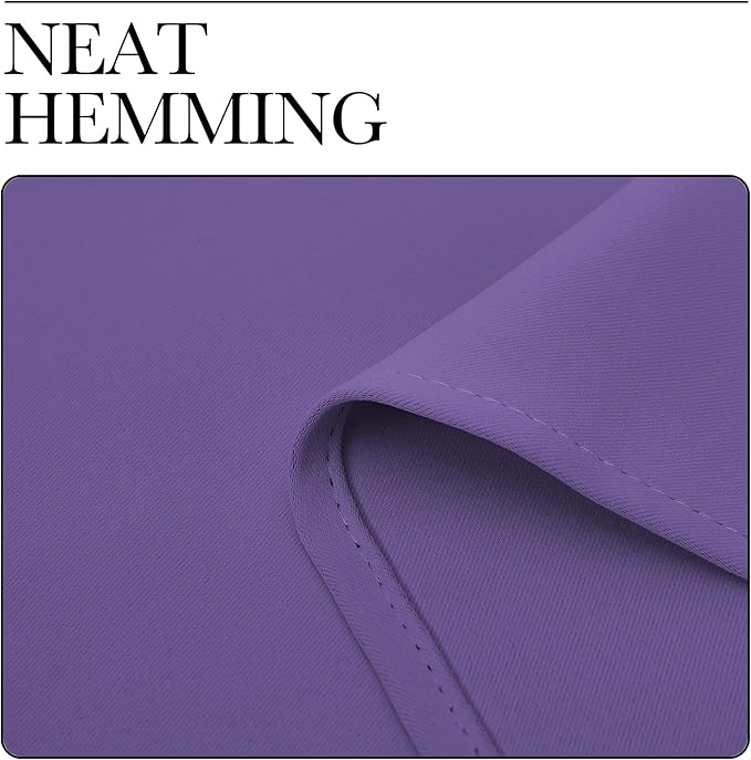 NICETOWN Blackout Curtains for Bedroom, Blackout Curtain Panels, Lilac Purple, 1 Pair, 62 by 63-inch, Window Treatment Energy Saving Thermal Insulated Solid Rod Pocket Blackout Drapes/Draperies