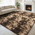 Shag Area Rug for Bedroom 4x6,Fluffy Area Rugs for Living Room,Soft Fuzzy Rug Non-Shedding Indoor Plush Carpet for Kids Bedroom Nursery Dorm Home Decor,Tie-Dyed Coffee