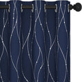 Deconovo Floor to Ceiling Curtains, Blackout Drapes 108 Inches Long, Soundproof Thermal Insulated Curtain Panel for Sliding Door, Grommet Top, Machine Washable Drape for Living Room Bedroom Office