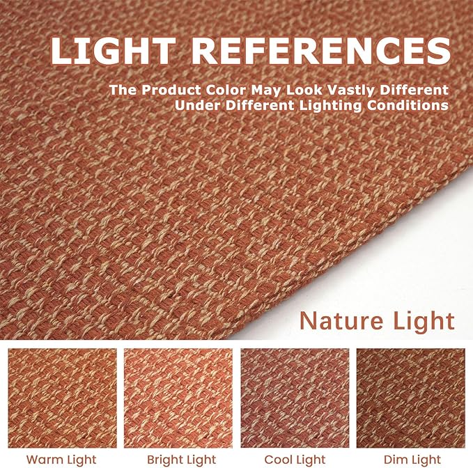 KOZYFLY Runners for Hallways 2x10 ft Washable Kitchen Runner Non Slip Rubber Backed Hallway Rugs Cotton Entryway Runner Rug Floor Carpet for Indoor Hall, Backdoor, Kitchen, Orange/Tan