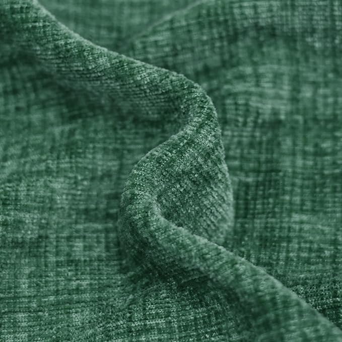 CaliTime Christmas Throw Pillow Covers Decorative 18 X 18 Inches Pack of 4 Cozy Chenille Cushion Cases for Couch Sofa Bed Living Room Home Dark Green