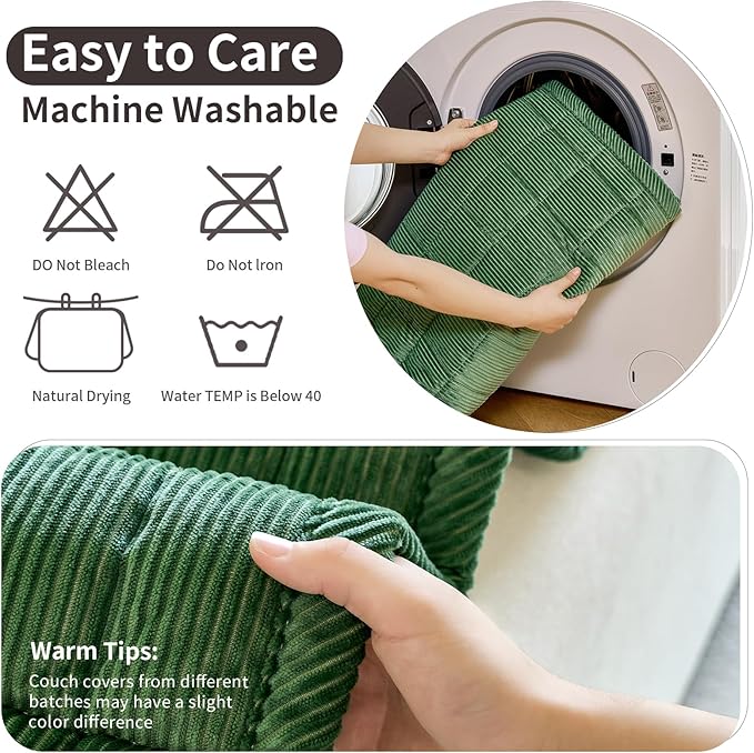 Couch Covers for Dogs Washable, Non Slip Couch Covers for Loveseat Sofa Pet Friendly, Soft Fuzzy Sofa Covers for Pet, Dog Couch Cover Furniture Protector(1PC,Green,27.6"x70.9")