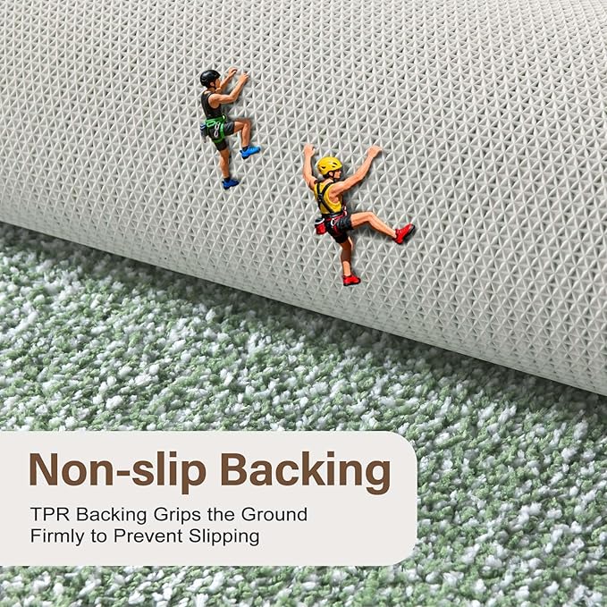 60x24 Long Bathroom Rugs Washable Non Slip, Green Bath Mat for Bathroom Floor Tub, Soft Absorbent Quick Dry Mats for Shower, Bathtub,Home Decor