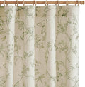 jinchan Floral Curtains Lined Linen Blend Curtain for Living Room 96 Inch Length Sage Green Farmhouse Flower Patterned Curtain French Country Curtains Drapes Back Tab Rod Pocket 2 Panels
