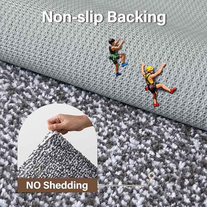 36x24 Large Bathroom Rugs Washable Non Slip, Grey Bath Mat for Bathroom Floor Tub, Soft Absorbent Quick Dry Mats for Shower, Bathtub,Home Decor