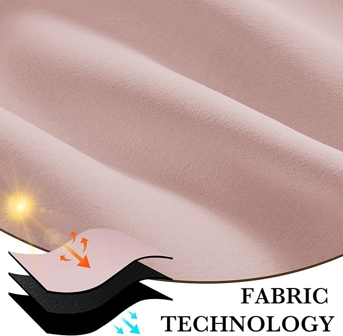 RYB HOME 100% Blackout Short Curtains for Small Window, Thermal Insulated Total Room Darkening Noise Reducing Curtains for Basement Bathroom RV Cars, 29 inches Wide by 30 inches Long, Baby Pink