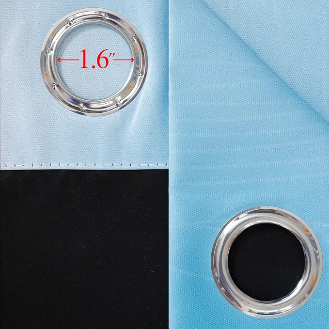 Ombre Pink and Blue Blackout Curtains 45 Inches Long, Full Light Blocking Curtains for Bedroom, Wavy Line Pattern Grommet Thermal Insulated Gradient Drapes for Living Room,52x45 Inch, 2 Panels
