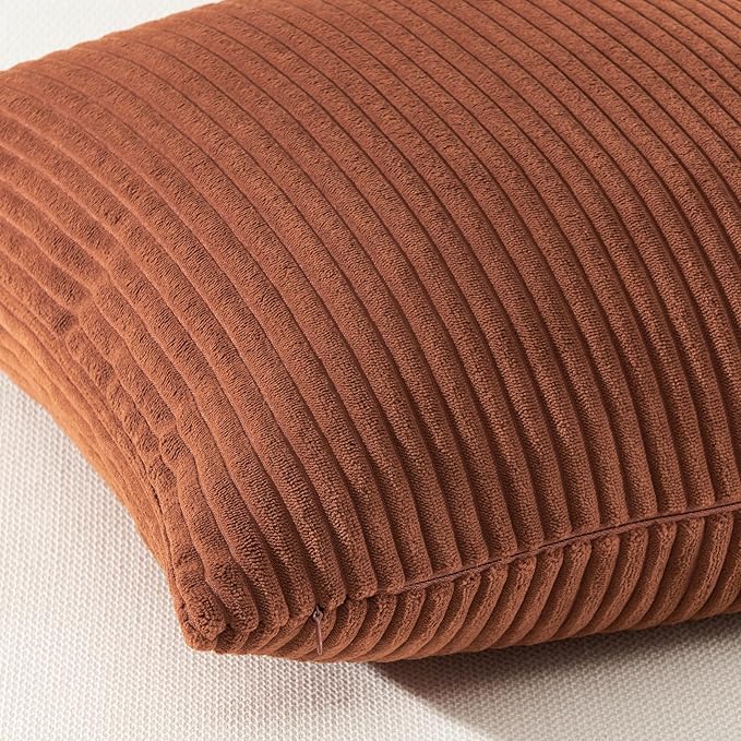 Topfinel Decorative Terracotta Throw Pillow Covers Cushion Cases, Set of 4 Soft Velvet Modern Double-Sided Designs, Rustic Home Decor, Pillow Inserts Not Included (16x16 inch)