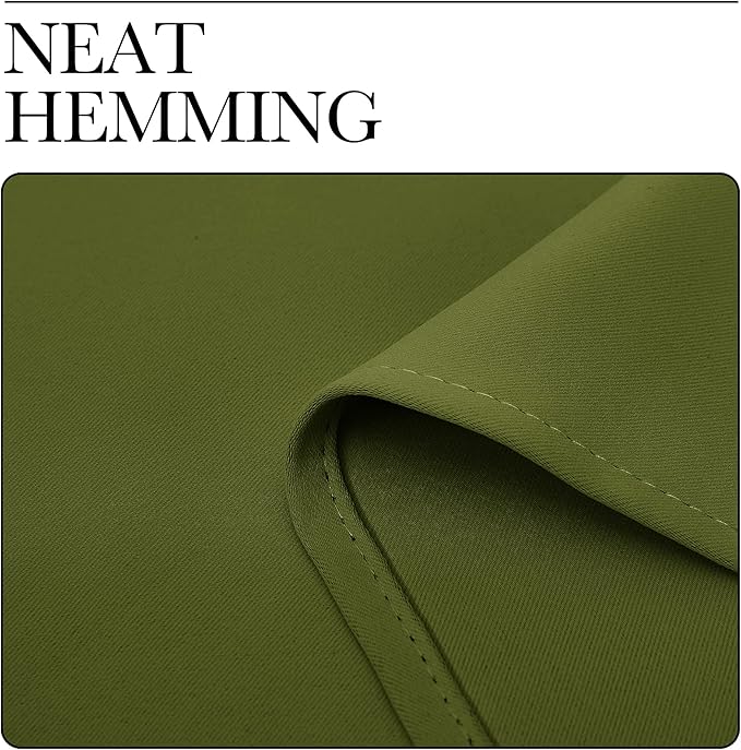 NICETOWN Window Curtain Panels, Christmas Window Decoration Thermal Insulated Solid Grommet Blackout Draperies/Drapes (One Pair, 34 by 84-inch, Olive Green)