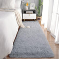 Chicrug Soft Runner Rugs for Bedroom Living Room Plush Fluffy Rug 2x5 Feet, Shag Furry Area Rug Carpet Non Shedding for Nursery Children Kids Girls Room Home Decorative, Grey