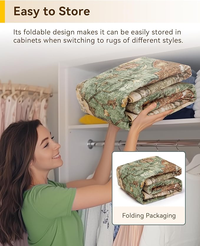 Area Rugs 2'x5' Runner Rug Non Slip Washable for Kitchen Hallway Bedroom Beside Laundry Room Bathroom Rug, Floor Carpet, Brick Red Rust Neutral Brown Burnt Orange Green