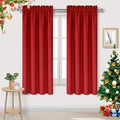 DWCN Blackout Curtains – Thermal Insulated, Energy Saving & Noise Reducing Bedroom and Living Room Curtains, Red, W 42x L 63 Inch, Set of 2 Rod Pocket Curtain Panels