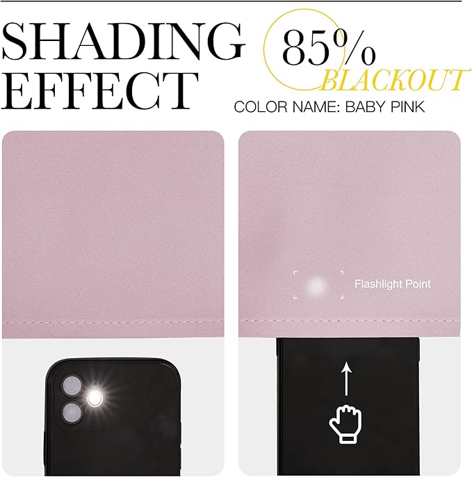 NICETOWN Blackout Curtains for Girls Room - Thermal Insulated Solid Grommet Room Darkening Curtains/Panels/Drapes for Bedroom/Patio (Lavender Pink=Baby Pink, 2 PCs, 52 by 95-Inch)