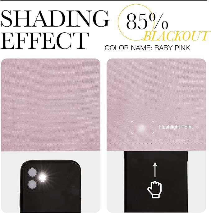 NICETOWN Blackout Curtains for Girls Room - Thermal Insulated Solid Grommet Room Darkening Curtains/Panels/Drapes for Bedroom (Lavender Pink=Baby Pink, 1 Pair, 52 by 45-Inch)