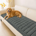 hyha Couch Covers for Dogs Washable, Non Slip Plush Dog Sofa Protectors, Fuzzy Pet Couch Covers for 3 Cushion Sofa Pet Friendly (Dark Grey, 27.6" x 88")