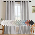 H.VERSAILTEX 2 Pack Ultra Luxurious High Woven Linen Elegant Semi Sheer Curtain Panels Light Reducing Privacy Panels Drapes, Nickel Grommet Curtain Set, Extra Long 52x108-Inch, Dove